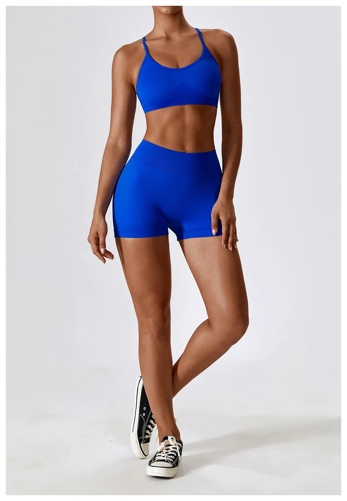 Seamless Booty Short + Cross Back Bra Set