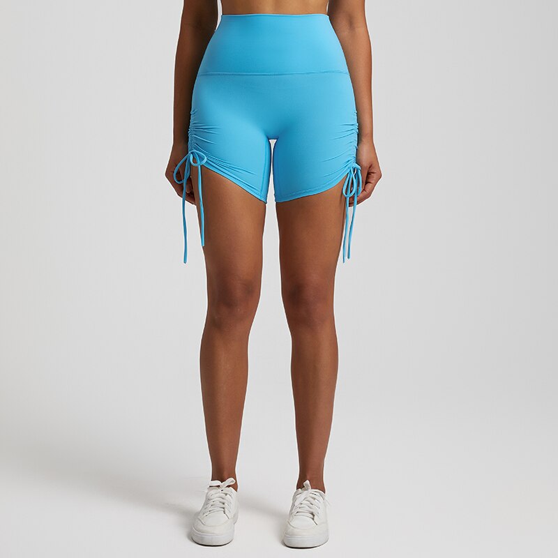 Side Drawstring Adjustable High Waist Short