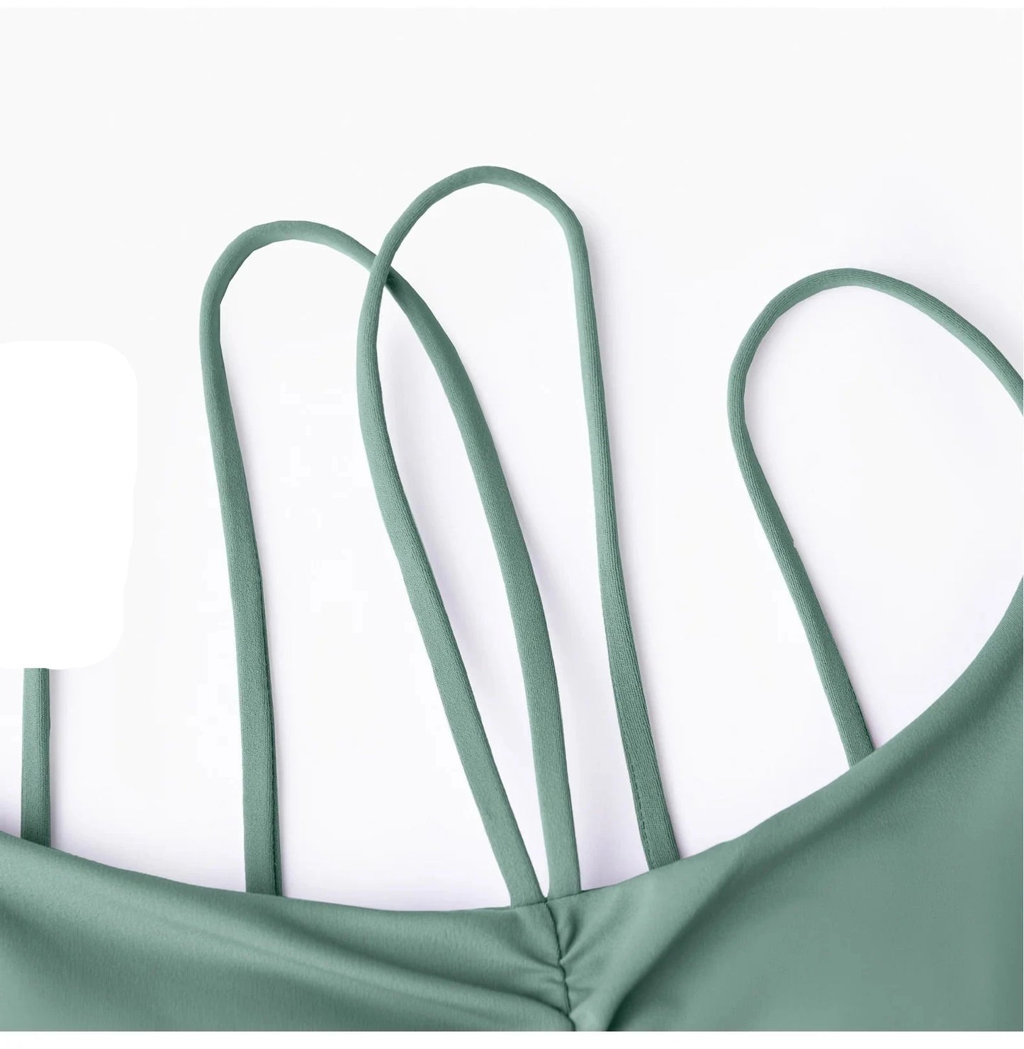 Soft Fabric Strappy V-shaped Hem Bra