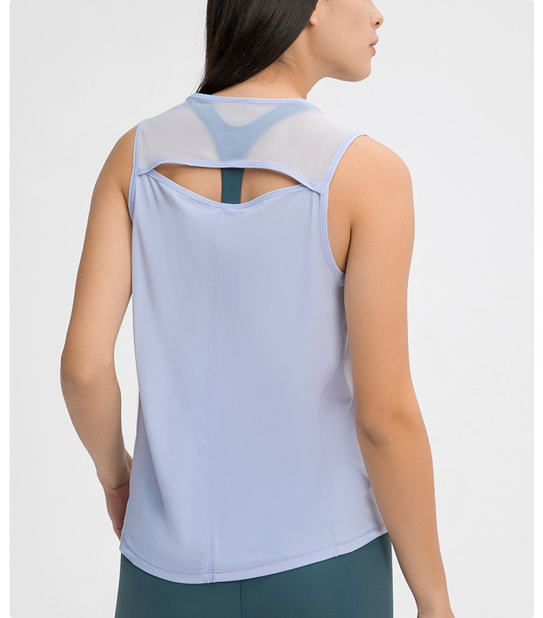 Yarn Stitching Back Hollow Top Tank