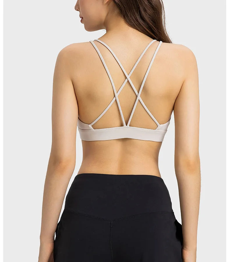 V-Neck Strap Cross Back Push-up Bra