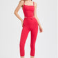 Fix Cup Crop Top + High Waist Calf Pant Suit