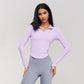 Half Zip Soft Feel Slim Long Sleeve Top