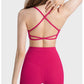 Thin Strap Cross Bra + High Waist Pant Set