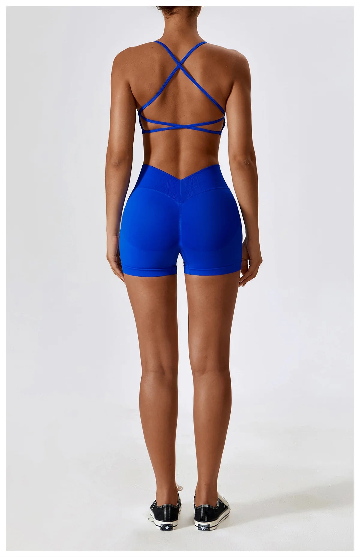 Seamless Booty Short + Cross Back Bra Set