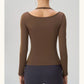 Halter Long-sleeves Slim-fit Shirt