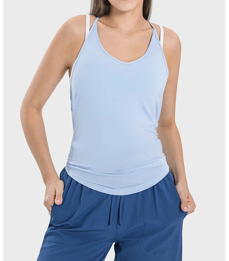 Soft Lightweight Butterfly Back Swing Loose Tank