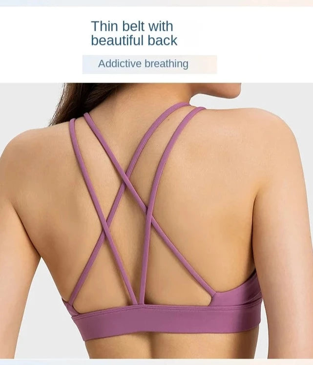 V-Neck Strap Cross Back Push-up Bra