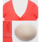 Soft Fabric V-Back T-Shirt With Chest Pad