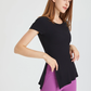 Side Split Slim Hem O-Neck T-Shirt