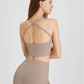 Cross-Back Vest + High Waist 2 Pieces Short Set