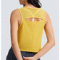 Loose Back Hollow Yarn Stitching Tank Top