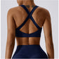 X Cross Back Push Up Shockproof Bra