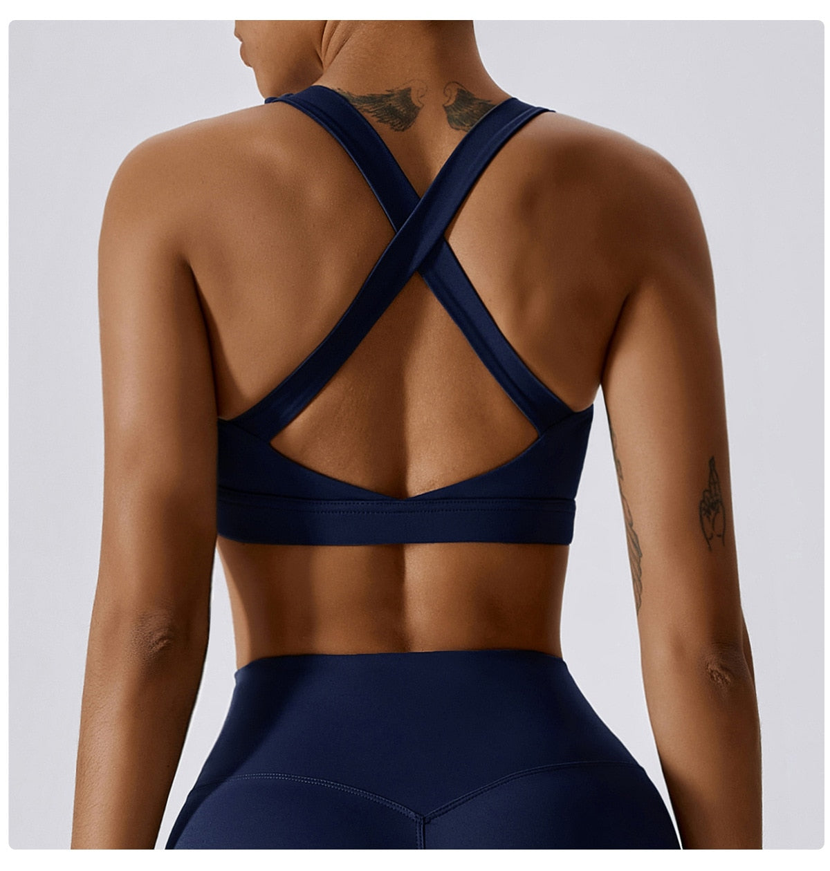 X Cross Back Push Up Shockproof Bra