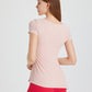 Side Split Slim Hem O-Neck T-Shirt