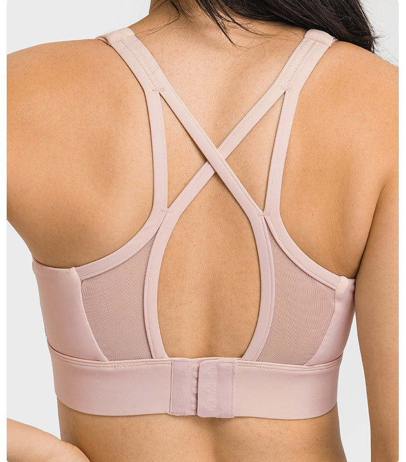 Back Buckle Mesh Hollow Bra