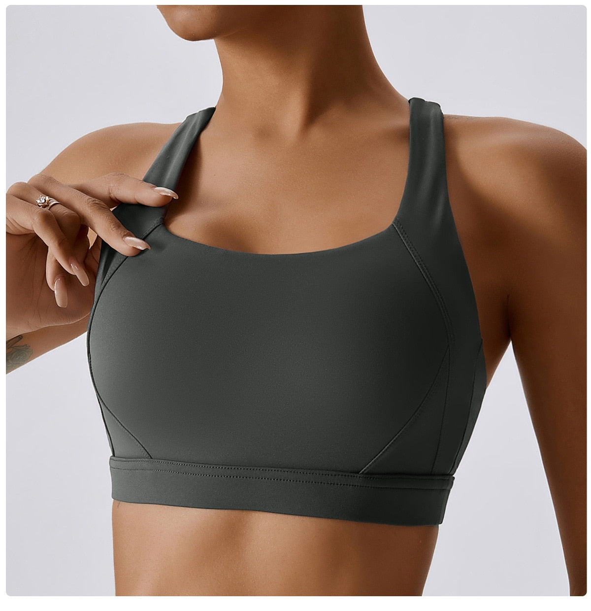 X Cross Back Push Up Shockproof Bra