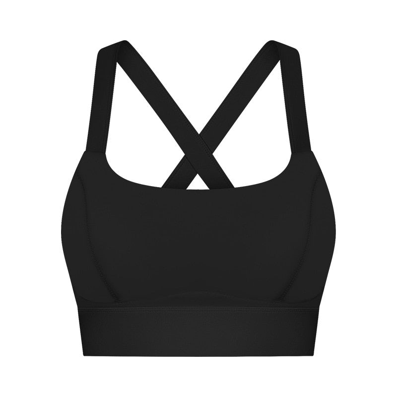 X-cross Back Buckle High Strength Bra